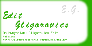 edit gligorovics business card